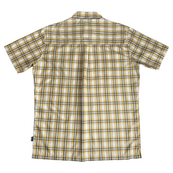 Kuhl Short Sleeve Lightweight Plaid Collared Pearl Snap Front Shirt Size Large - Picture 6 of 9